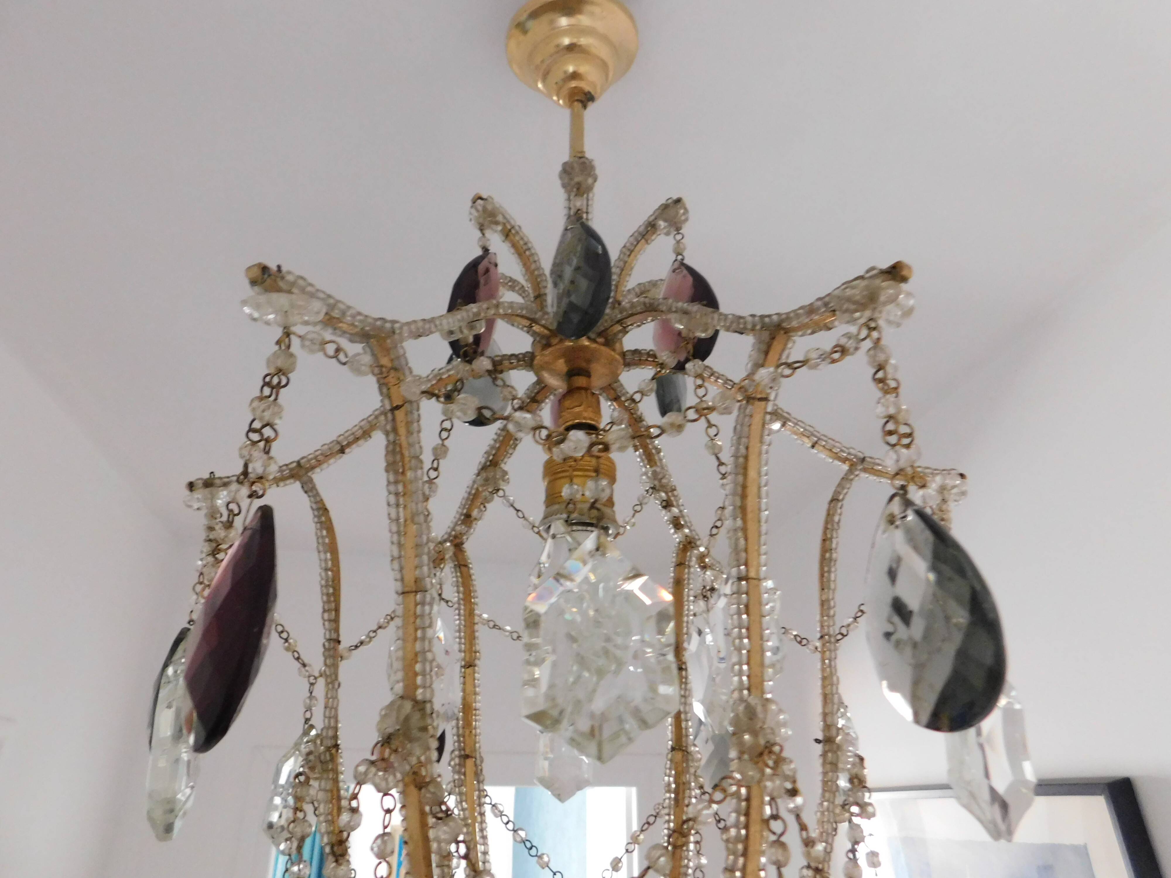 Lustre pampilles Murano