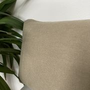 Plain beige linen cushion