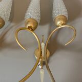 Paire d'appliques en laiton