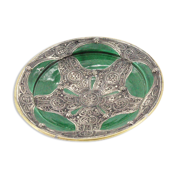 Moroccan ceramic green dish