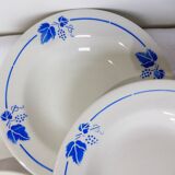 5 Roselys deep plates, vine pattern