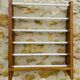 Vintage oak towel rack/wall-mounted bracket, circa 1970s