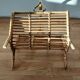 Handmade rattan magazine holder 1960