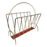 Vintage gold metal magazine rack