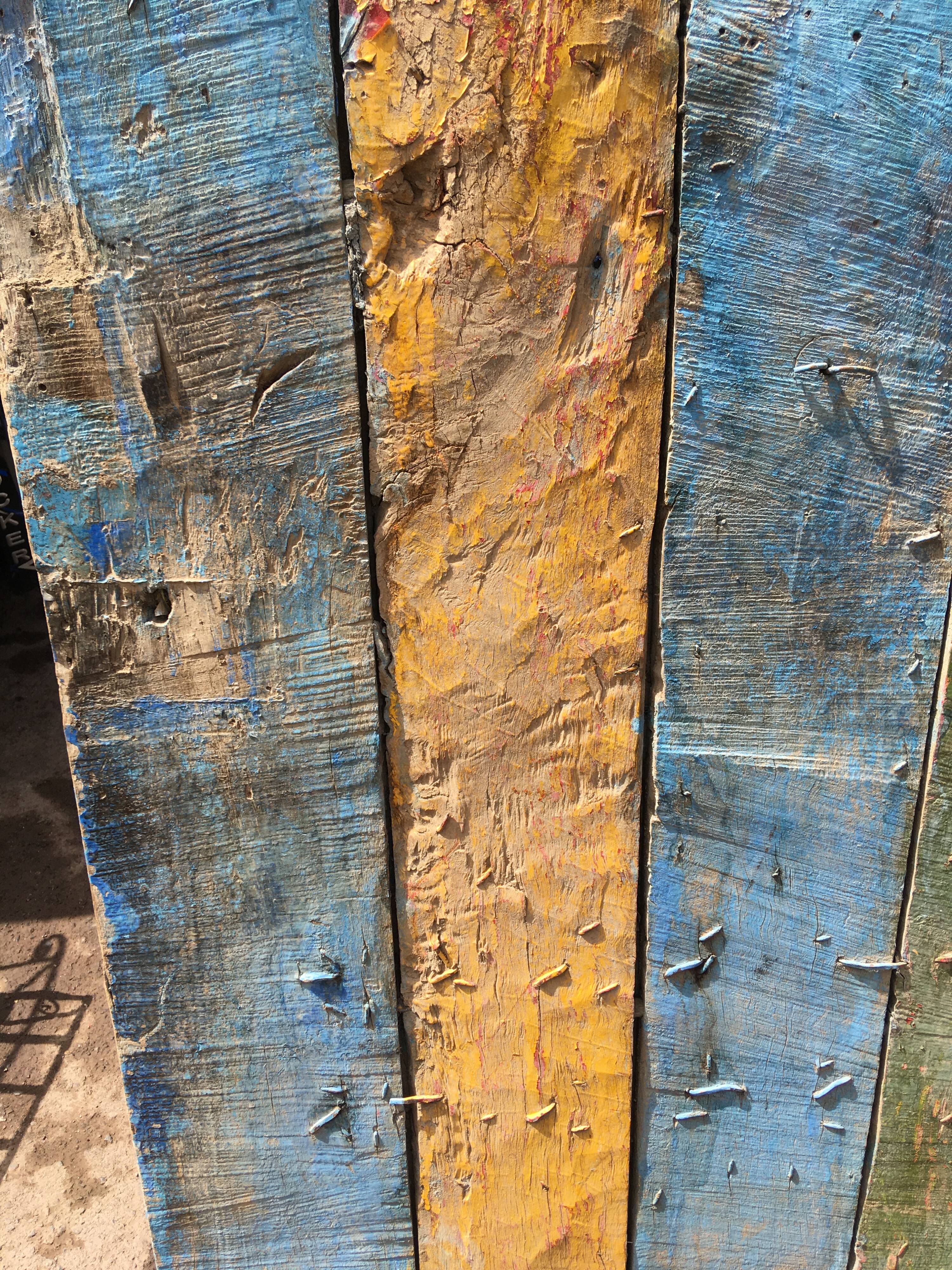 Authentic vintage wooden berber door - morocco