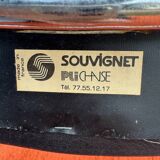 Chrome folding chair Souvignet from the 1970s