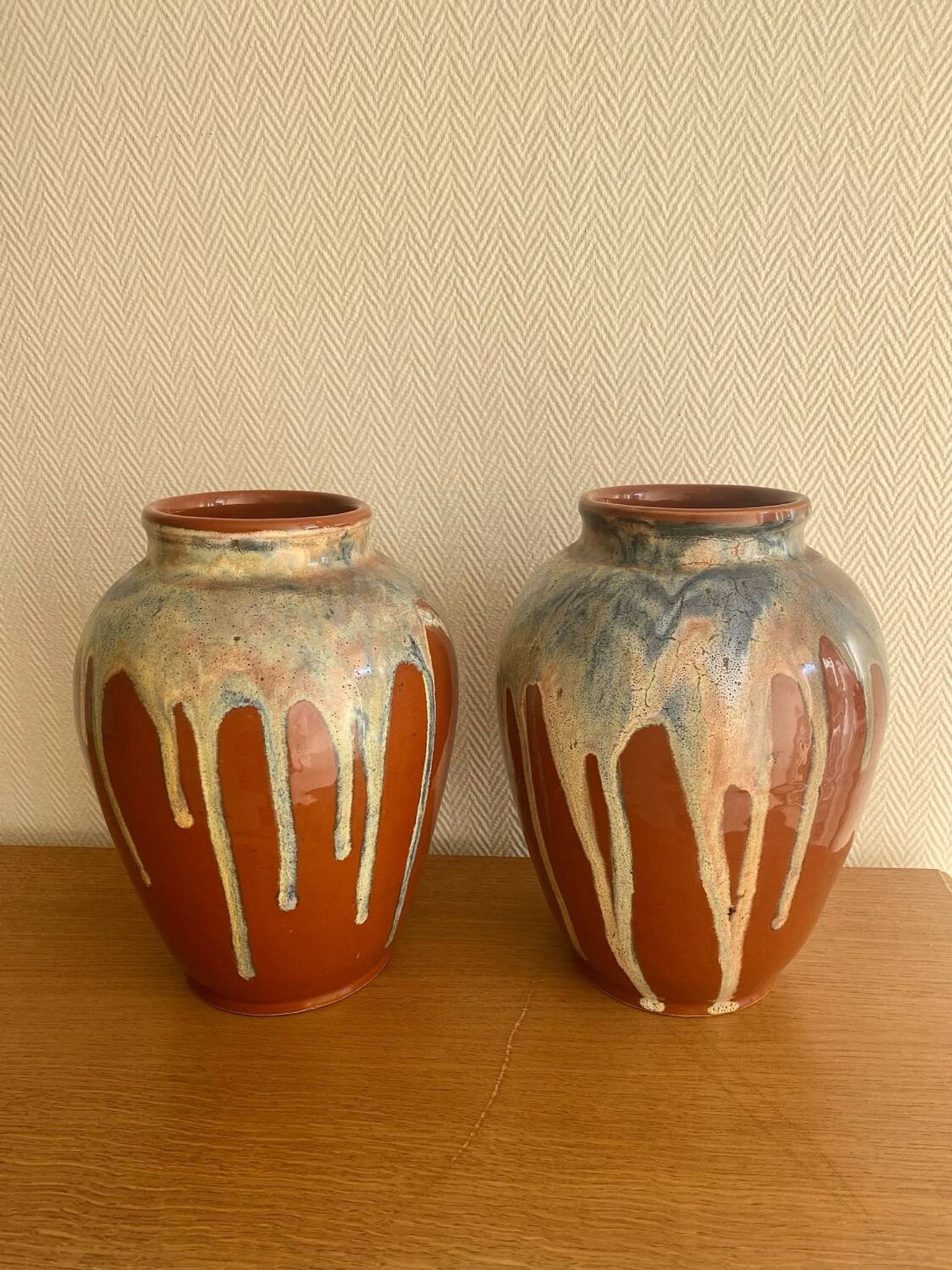 Pair of vases signed Jean Pointu