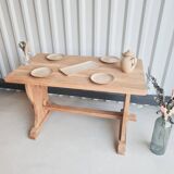Solid oak monastery table