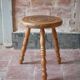 Vintage stool, wooden stool, tripod stool, accent chair