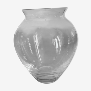 Glass vase with stars