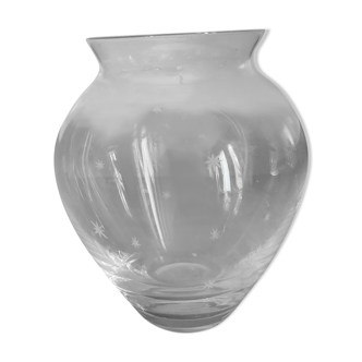 Vase en verre avec des étoiles