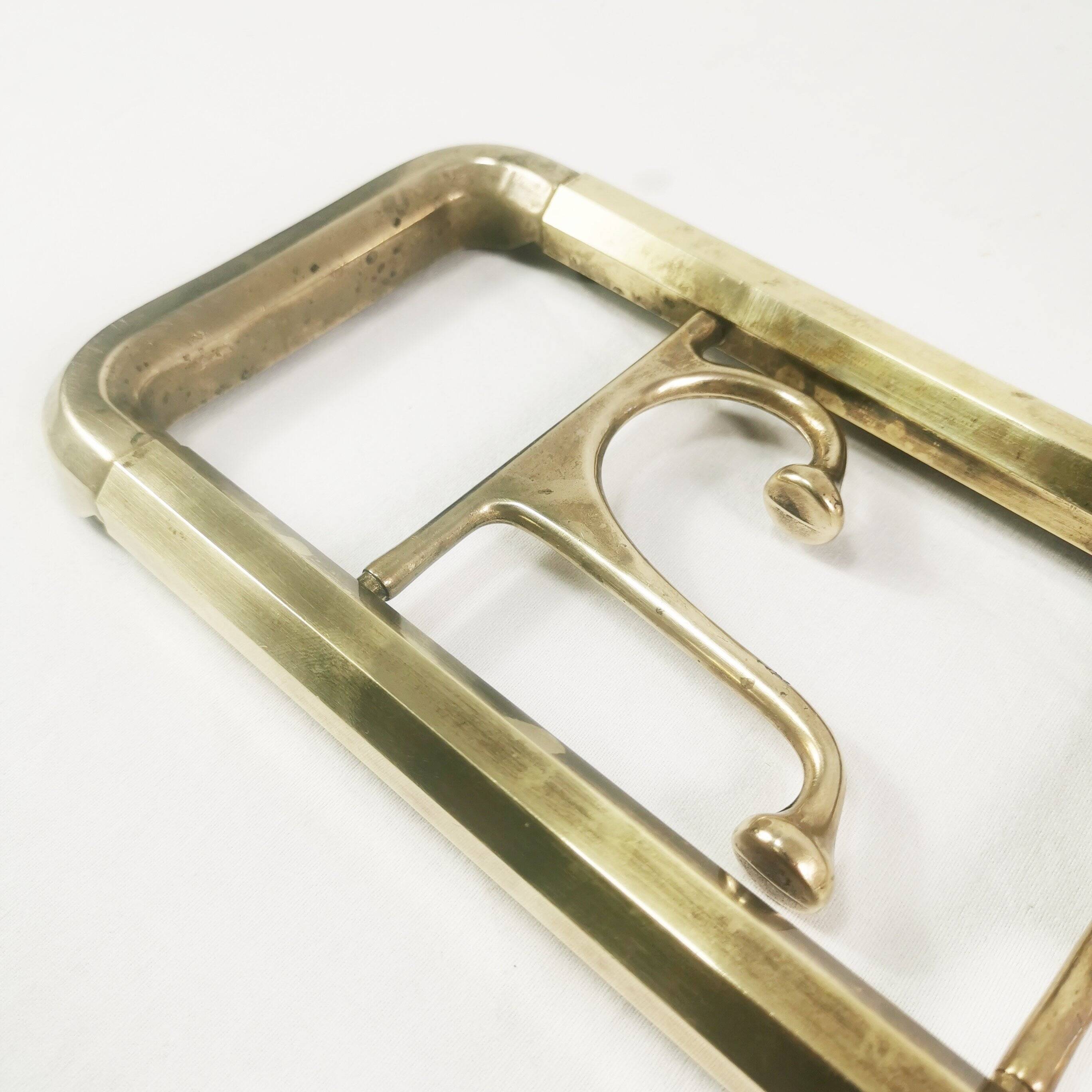Art Deco brass wall hanger, Austria, 1940s.