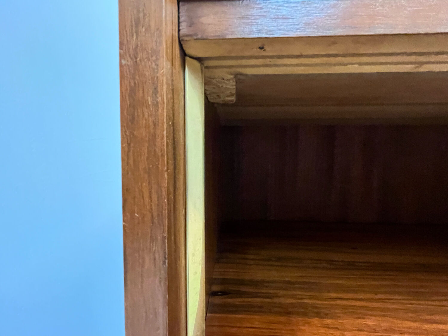 Vintage cabinet with sliding doors