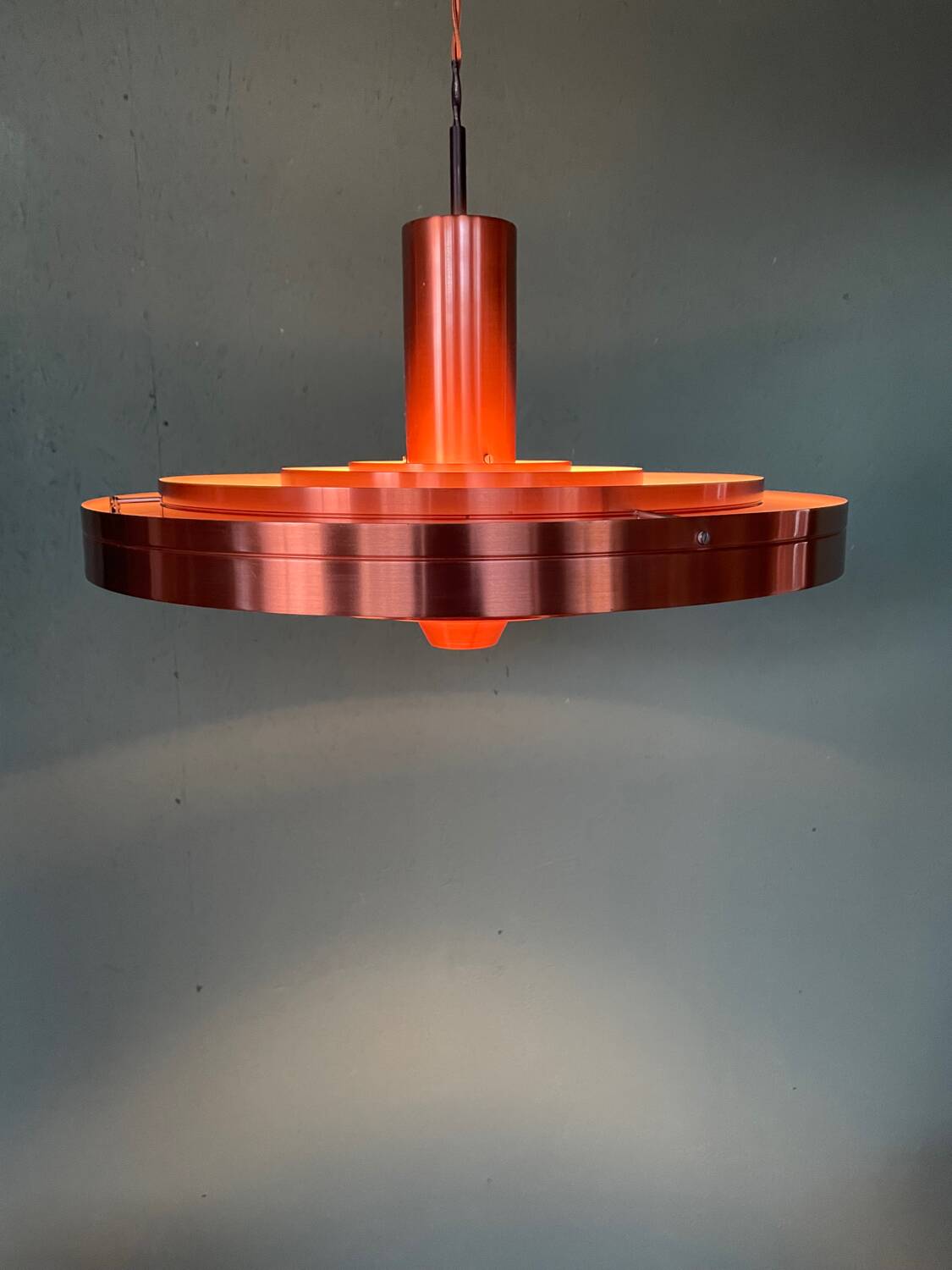 Vintage 1960s Fibonacci pendant in copper by Sofus Frandsen for Fog and Mørup