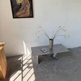 Handcrafted metal coffee table from the 1970s