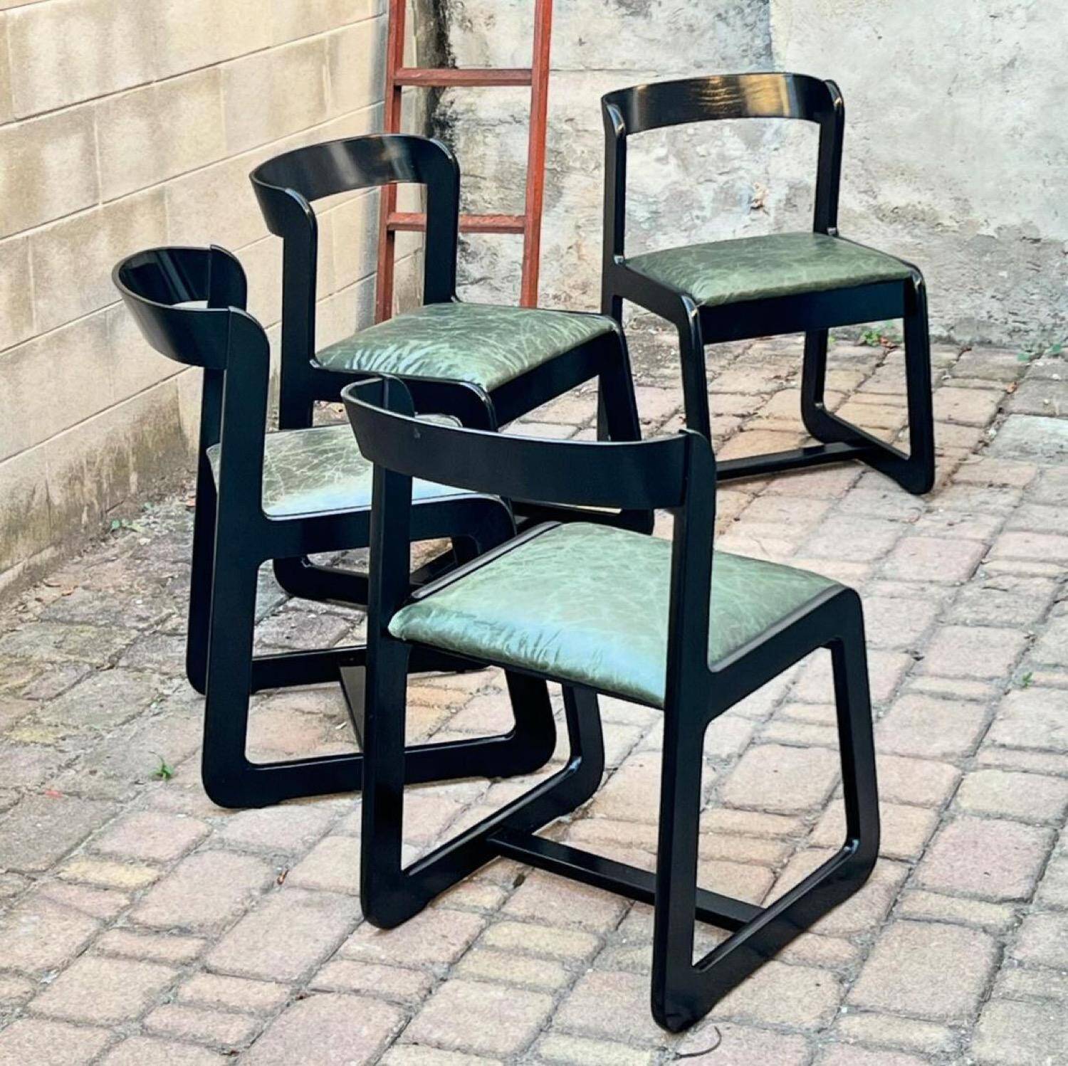 Chaises de salle à manger de Willy Rizzo pour Mario Sabot