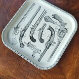 Plateau de service en métal, Piero Fornasetti, Italie, 1960