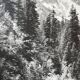 Old XXL black and white mountain photography