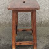 Old wooden high stool