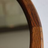 Danish oval teak mirror