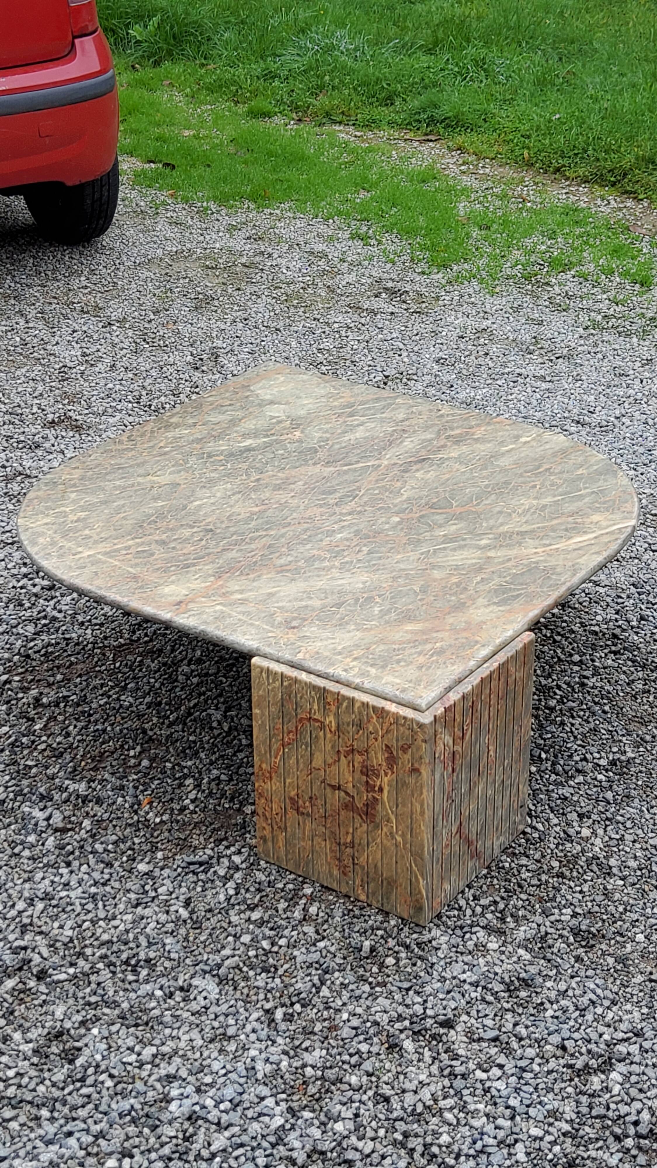 70s designer marble coffee table