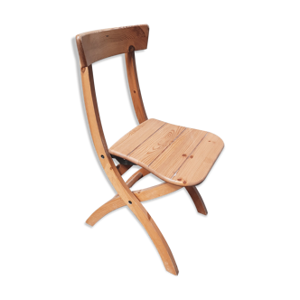 Chaise pliante en pin