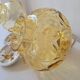 Duo of amber glass pendant lights