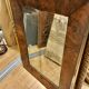Antique mirror with elm burl molding, heavily demercurized, in its current condition