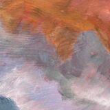 Tableau ancien peinture abstraite paysage