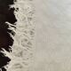 White woven cotton bedspread with fringes