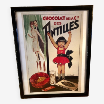 Affiche chocolat et Cie des Antilles