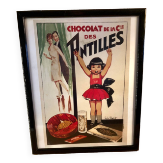 Affiche chocolat et Cie des Antilles