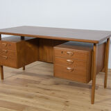 Mid-Century Danish Teak Desk by Kai Kristiansen for Feldballes Møbelfabrik, 1960s