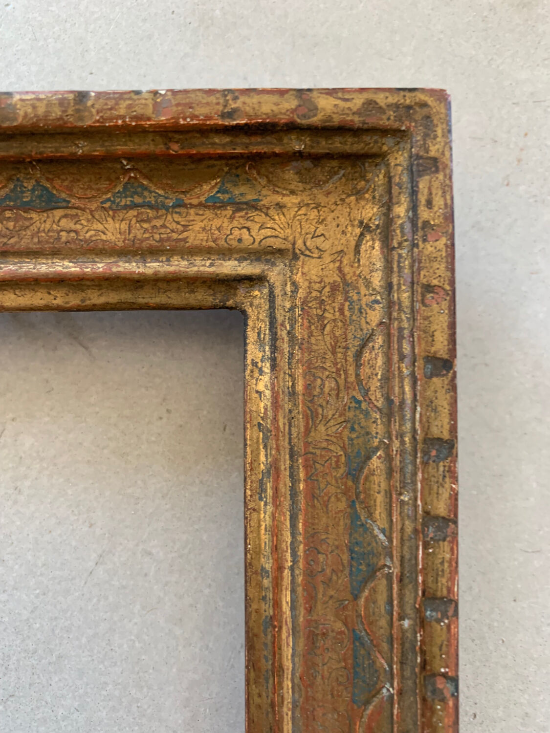 Small old oriental golden frame