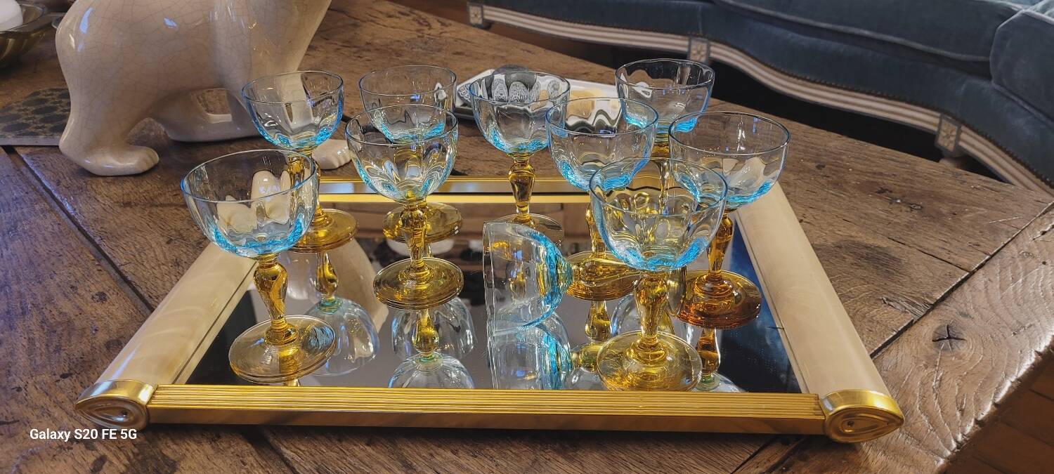 10 George Sand stemmed glasses