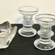 Bougeoirs cristal façon littala vintage