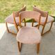 Lot de 3 chaises traineau SELF , dlg de Baumann , 1970'