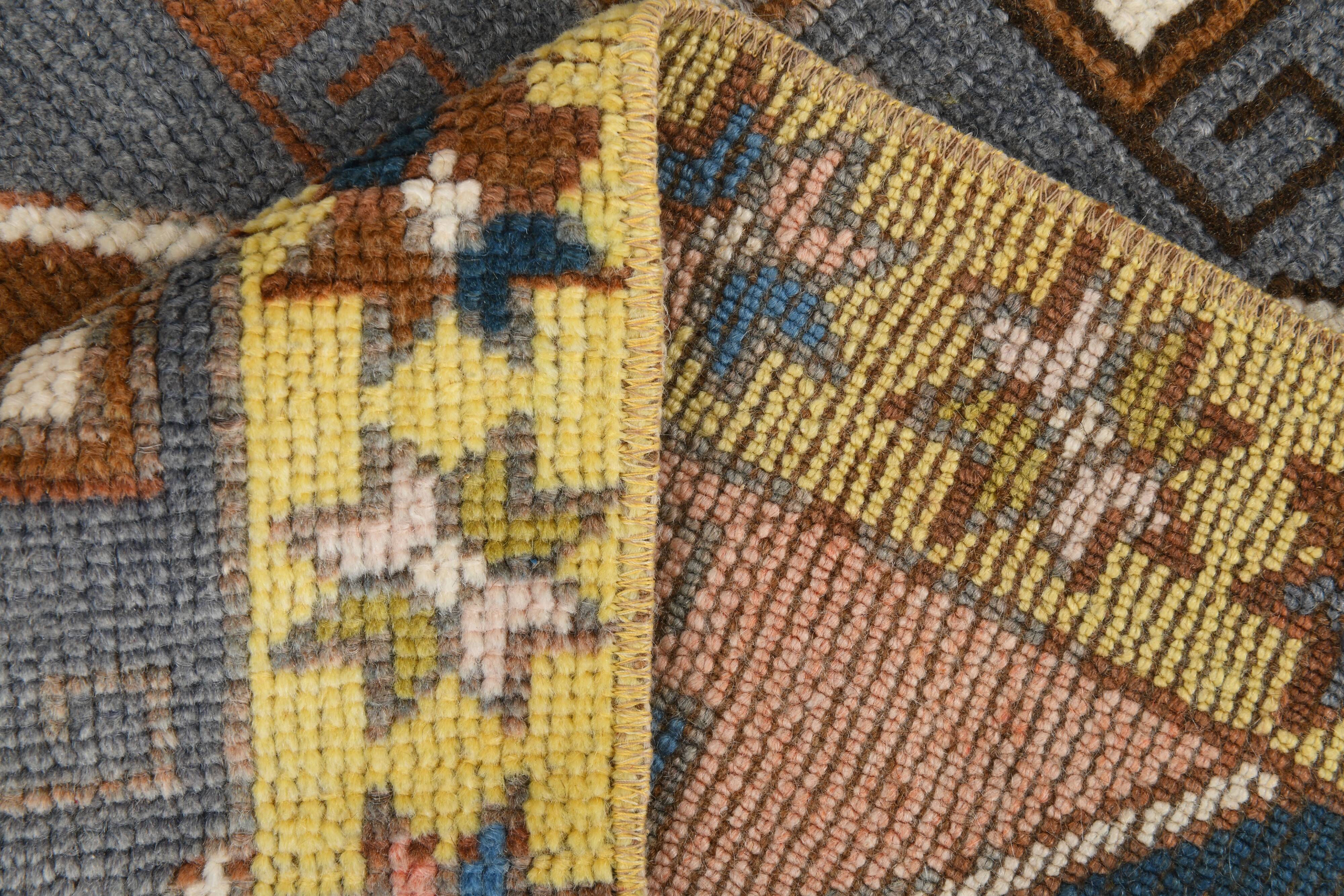 2x9 Modern Oushak Runner Rug 77x277Cm