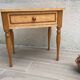 Formica and vintage wood bedside table
