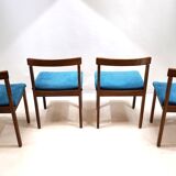 Asko Finland set of 4 Tectonia dining chairs by Jussi Peippo, 1960