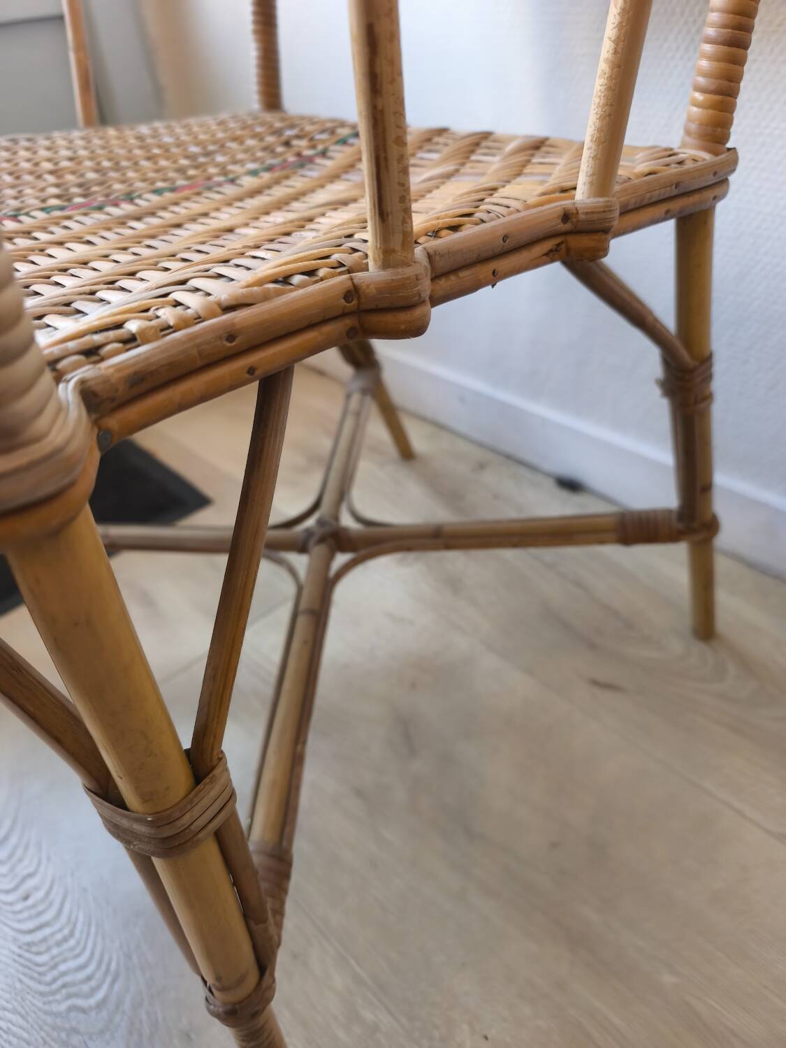 Vintage rattan armchair