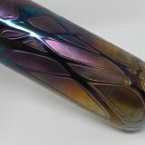 Vase en verre irisé
