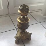 Paire de pieds de lampes anciennes en laiton