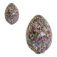 Lampe de table en verre de style oeuf de Murano multicolore floral contemporain, lot de 2 ou une paire de lustres
