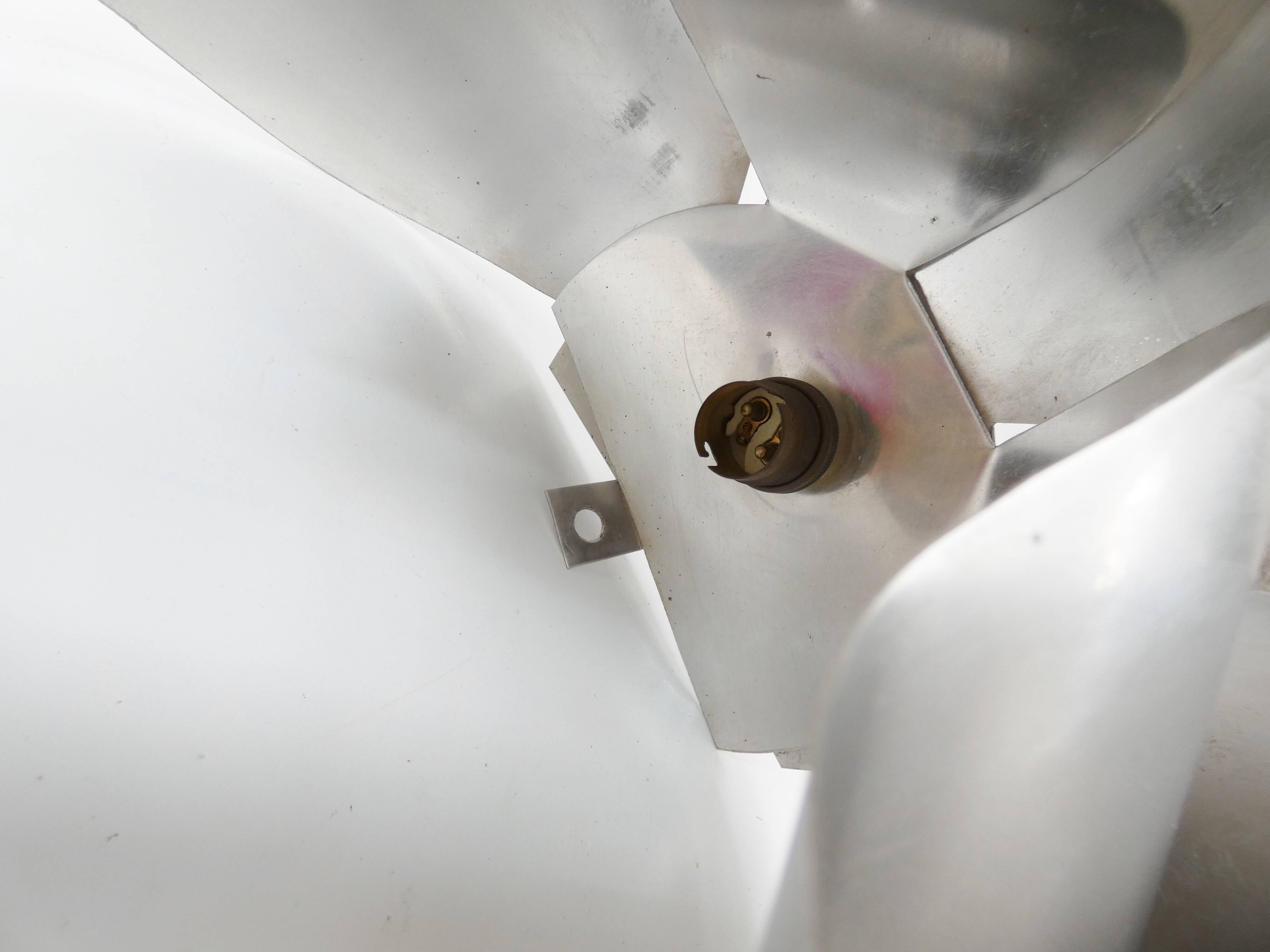 Wall lamp in stainless steel grande fleur 1970