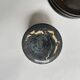 Deep blue glazed ceramic box, signed Abbaye Font Gombault, France
