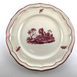 Plate Gien pink landscapes