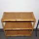 Rectangular rattan and bamboo shelf