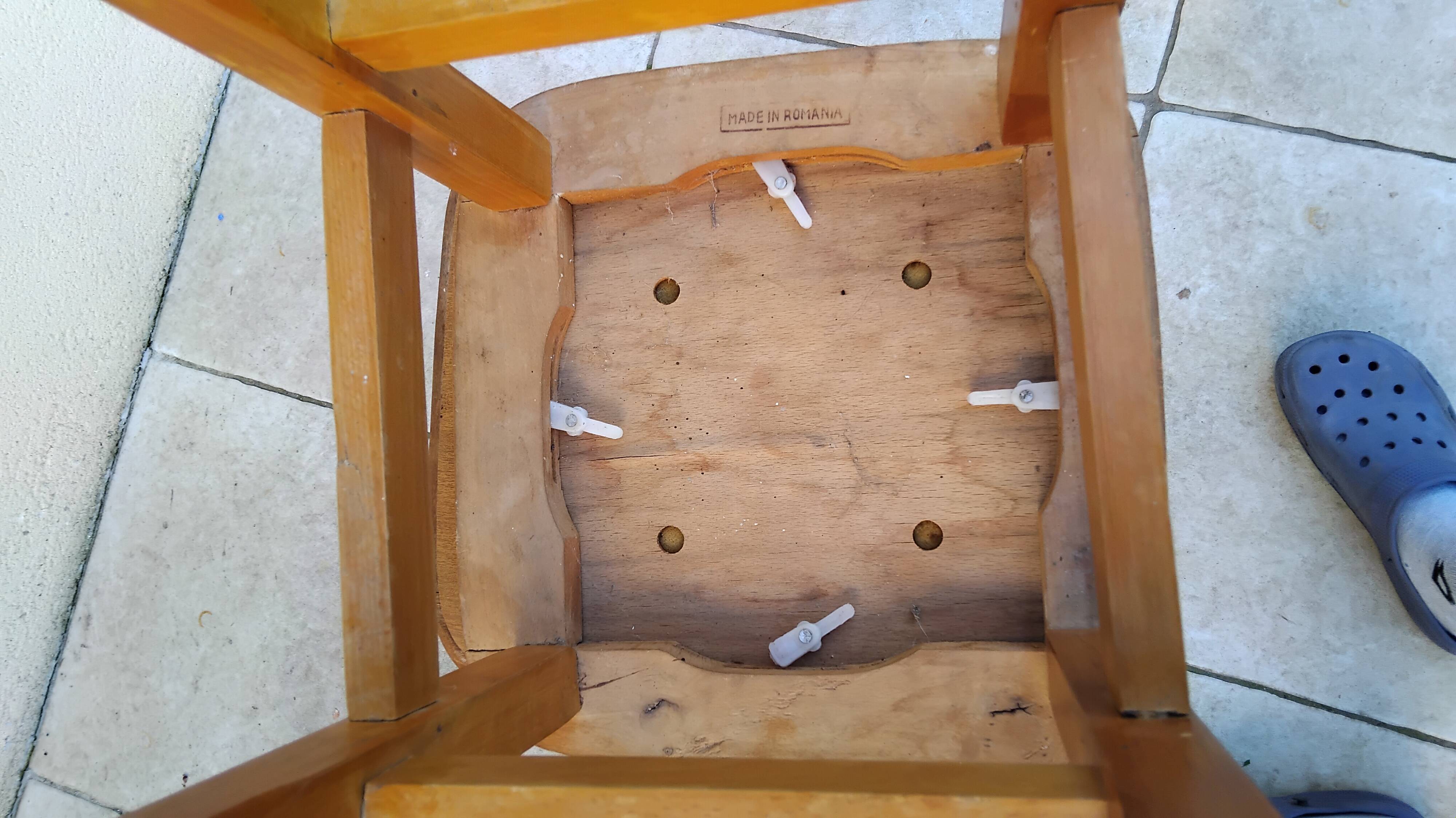 Pair of vintage bistro stools made in Romania