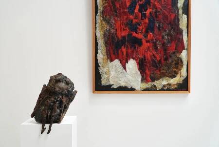 Jozef Mees, Large Abstract Oil on Board 1966